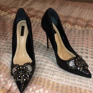 Schultz black sparkly heels